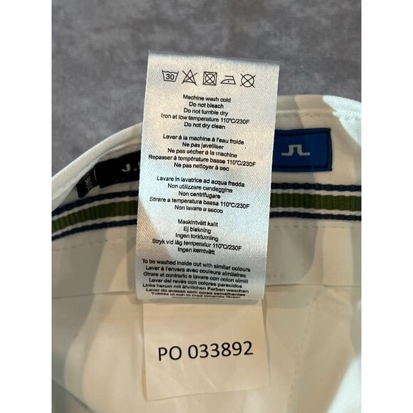 J. Lindeberg Men's White Mid Rise M Ellott Micro Stretch Chino Pants Size 34X34 - Picture 8 of 9